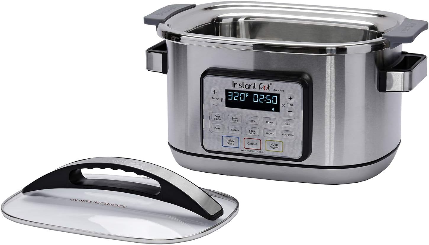 Instant Pot Aura Pro Multi-Use Programmable Slow Cooker with Sous Vide, 8 Quart, No Pressure Cooking Functionality: Kitchen & Dining