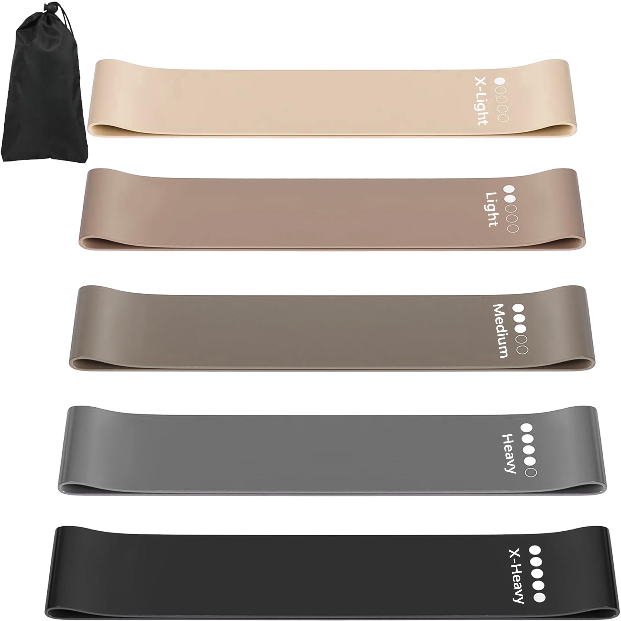For Working Out, Latex Exercise Set Of 5, Elastic...