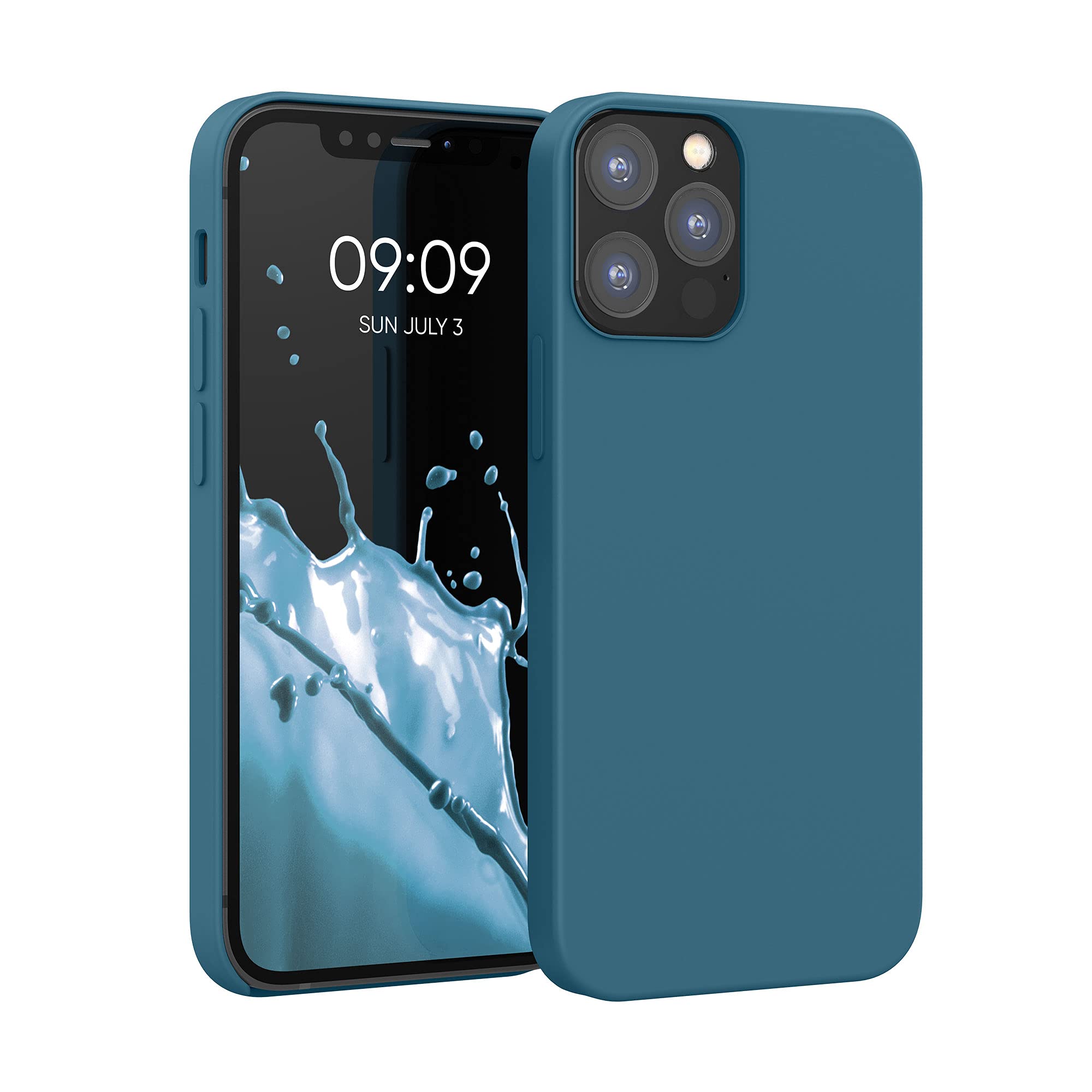kwmobile Case Compatible with Apple iPhone 12 / iPhone 12 Pro Case - TPU Silicone Phone Cover with Soft Finish - Teal Matte