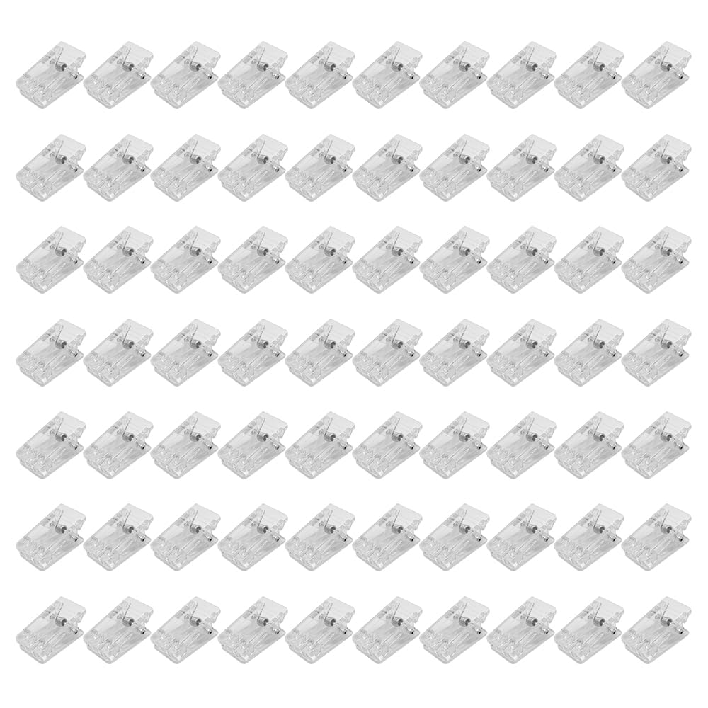 XINGSUI 70 PCS Plastic Clips,Tapestry Wall Hanging Clips,Transparent Spring Clips,Shower Curtain Clips,for Home Office Classroom Poster Photo File Hanging(Gelatin-Free)
