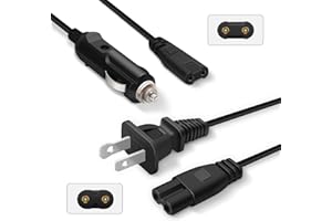 Andvon 2 PCS Electric Lunch Box Cable,110V Power Cord for Food Warmer Home Use,24V Replacement Wire for Heated Lunch Box Car 