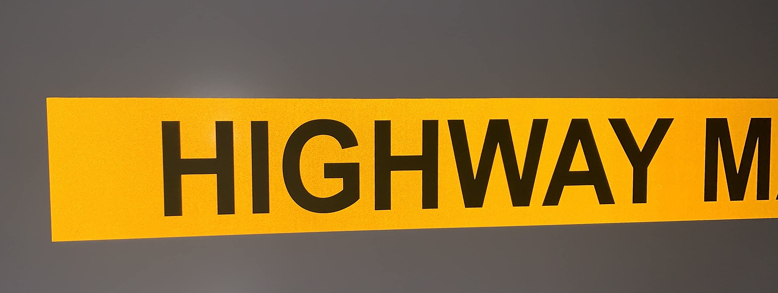 Highway Maintenance Strip Sign | Chapter 8 Compliant | Retro Reflective Fluorescent Yellow | Self-Adhesive or Magnetic | Vans Lorries Vehicles | PROFILESIGNS.CO