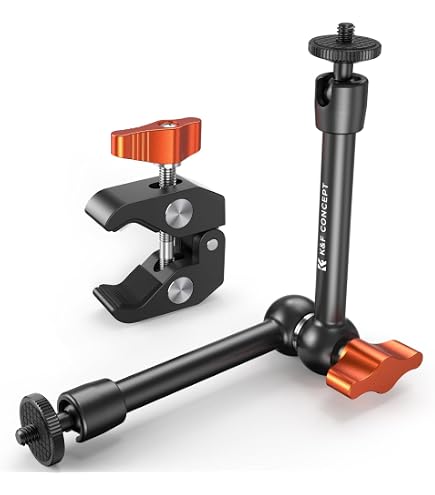 Pince Multifonction Crab Clamp Avec Tête à Rotule - Compatible Vis 1/4" Et 3/8", Serrage Max 3.8cm, Pour Caméra, écran, Micro