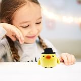 STOBOK 20pcs Mini Felt Top Hats for Dolls - Black & Yellow Decorative Hats view 2