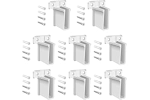 Hufopik 8 Pack Wire Shelf End Bracket, Designed for Closetmaid Wire Shelving, Wall Mount Brackets for Shelves Closet, Screws Included, Wire Shelf Clips, Wall Shelf Brackets, Closet Wire Shelving