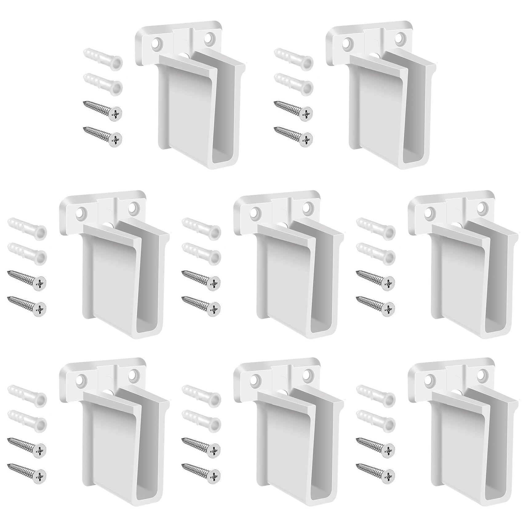 Photo 1 of Hufopik 8 Pack Wire Shelf End Bracket, Designed for Closetmaid Wire Shelving, Wall Mount Brackets for Shelves Closet, Screws Included, Wire Shelf Clips, Wall Shelf Brackets, Closet Wire Shelving