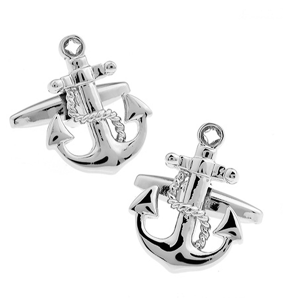 Ashton and Finch Anchor Cufflinks for Men Novelty Nautical Sailor Gifts