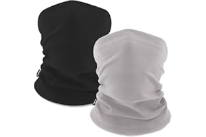 Vogium Kids Fleece Neck Warmer Gaiter - Winter Face Cover for Snow Play & School - Warm Elastic Tube Scarf for Boys & Girls