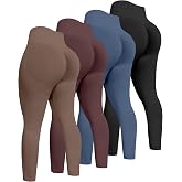 ATHVOTAR Workout Gym Leggings Women, High Waisted Seamless Butt Lifting Scrunch Butt Sports Leggings