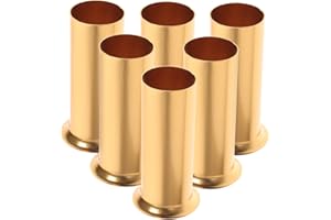 YARDENFUN 6Pcs Golden Candle Covers for Chandelier Light Fixtures Metal Lamp Base Sleeves for Elegant Home Lighting and Retro Decor