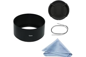 SIOTI 72mm Lens Hood, Matte Treatment Inside, Aluminum Material, Compatible with All Camera Lens S/C/N/F/O/P etc.(72mm)