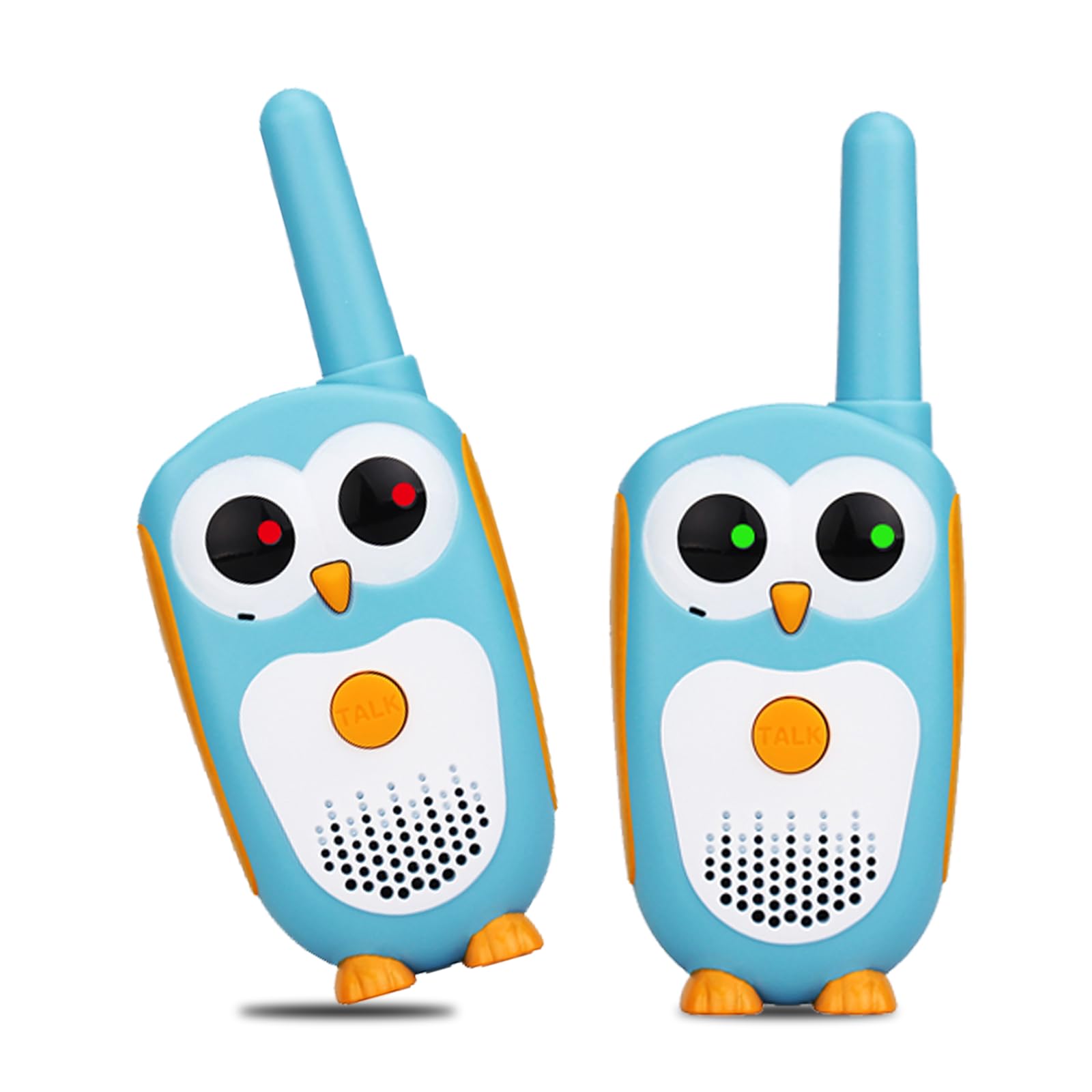 Retevis RT30 Walkie Talkies for Kids, Owl Toddler Toys with LED Eyes, Easy to Use, Gifts for Boys Girls Age 3-5, Kids Walkie Talkies for Camping, Family Game, Birthday Presents (Blue, 1 Pair)
