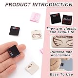 PH PandaHall 200pcs Handmade Woven Sewing Labels 4 Colors Polyester Tags view 3