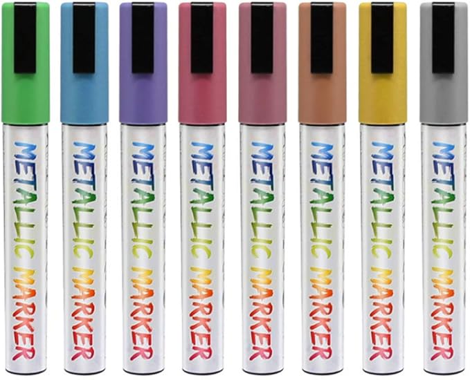 Wet Erase Chalk Markers Metallic Liquid Ink Pens