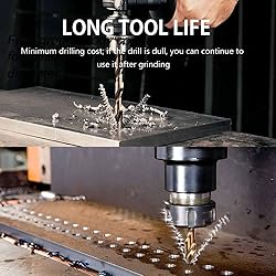 Hymnorq 8PC Metric Cobalt Steel Twist Drill Bits