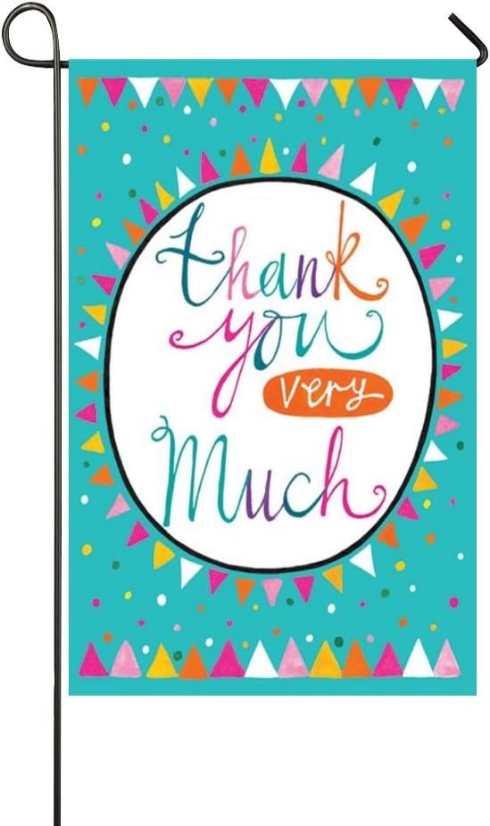 Amazon Com Small Mim Thank You Very Much Colorful Decoration Garden Flag Holiday Decoration Double Sided Flag 12 5 X 18 Garden Outdoor