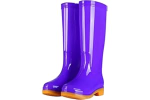 Womens Rain Boots Waterproof Outdoor Garden Shoes Lightweight Non Slip Wide Mid Calf Rubber Rainboots