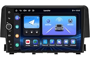JOYING Car Radio for Honda Civic 2016-2021 Android 13 Car Stereo 9 Inch Head Unit with Carplay & Android Auto, Mirror Link, GPS Navigation, Bluetooth 5.0, Volume Knob(JY-HT145N8)