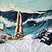 Martine Mall Tapestry Wall Tapestry Wall Hanging Tapestries Ocean Tapestry Wall Art Ocean Wave Decor Blue Indian Tapestry Wall Blanket Wall Decor Wall Art Home Decor Wall Hanging Art 59 X 51 Inches