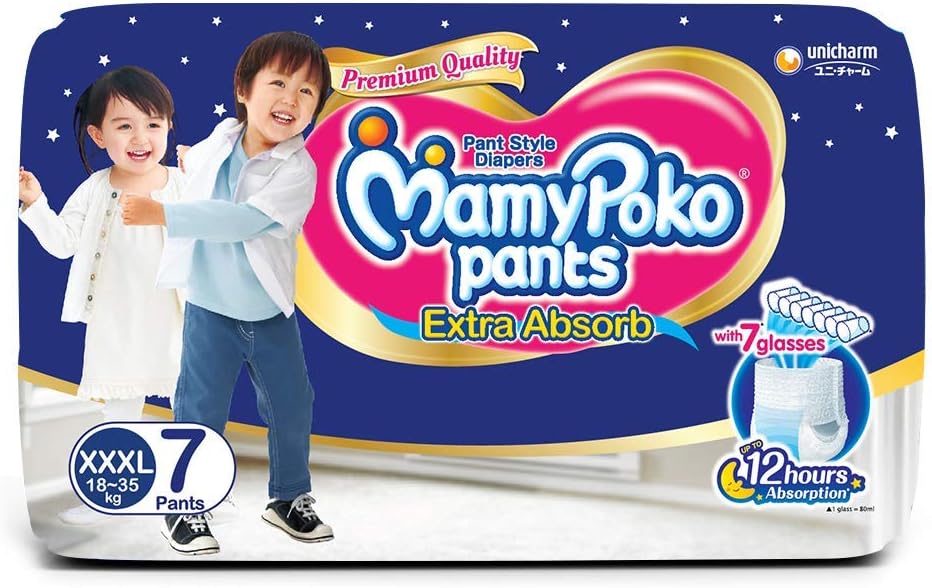 MamyPoko Pants Extra Absorb Diapers, XXXL (Pack of 7)