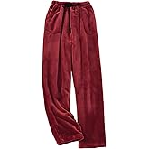 AUPancc Flannel Pajama Pants for Women - Fleece With Pockets and Drawstring, Cute Fuzzy for Winter