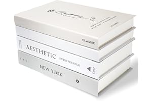 4 Pcs Faux Books for Decoration, Modern Fashion Decorative Books Set for Hardcover Home Decor, Fake Book Stacks Display for B