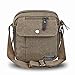 Harwish Men's Multifunctional Canvas Messenger Handbag Outdoor Sports Over Shoulder Crossbody Side Bag (Coffee)