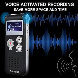 64GB Digital Voice Recorder Voice Activated