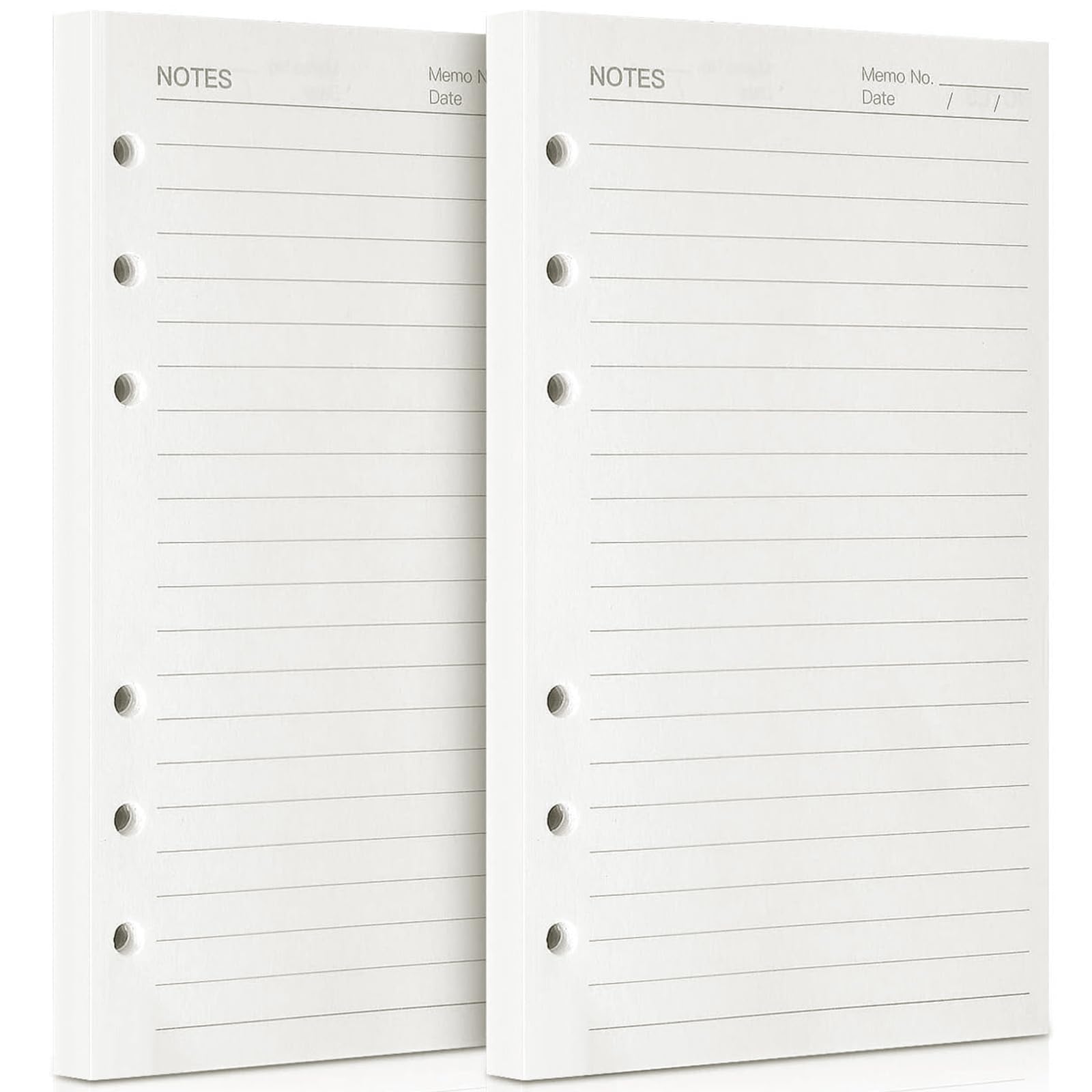 320 Pages 2 Pack A5 Refills Paper,OMEYA Inserts Paper 6 Hole 160 Sheets Binder Punched Paper for Diary Notebook Journals Painting Filofax Personal Organiser 21 x 14.2 cm (Ruled Lined Paper)