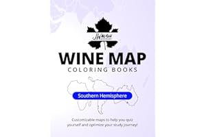 Wine Map Coloring Book - Southern Hemisphere: by JWaugh Education