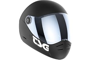 TSG - Pass 2.0 Full-face Premium Helmet w/Two Visors | Downhill Skateboarding, E-Skating, E-Onewheeling, Longboarding | Nose Ports, Air Flow Channels, Ear Slots, Adjustable Cheek Pads | ABS Hardshell