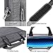 OneOdio 17.3 Inch Briefcase Messenger Shoulder Bag with Handle and Shoulder Strap Multi-Functional Waterproof Carrying Case for Laptop/Notebook/MacBook/Ultrabook/Chromebook Computers (Grey)