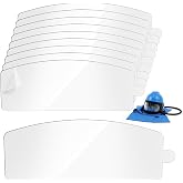 Kingdder 10 Pcs Sandblasting Hood Replacement Outer Lens Air Feed Sandblast Helmet Visors Clear PVC Film Protective Lens Cover Protector for Blue Sandblasting Equipped