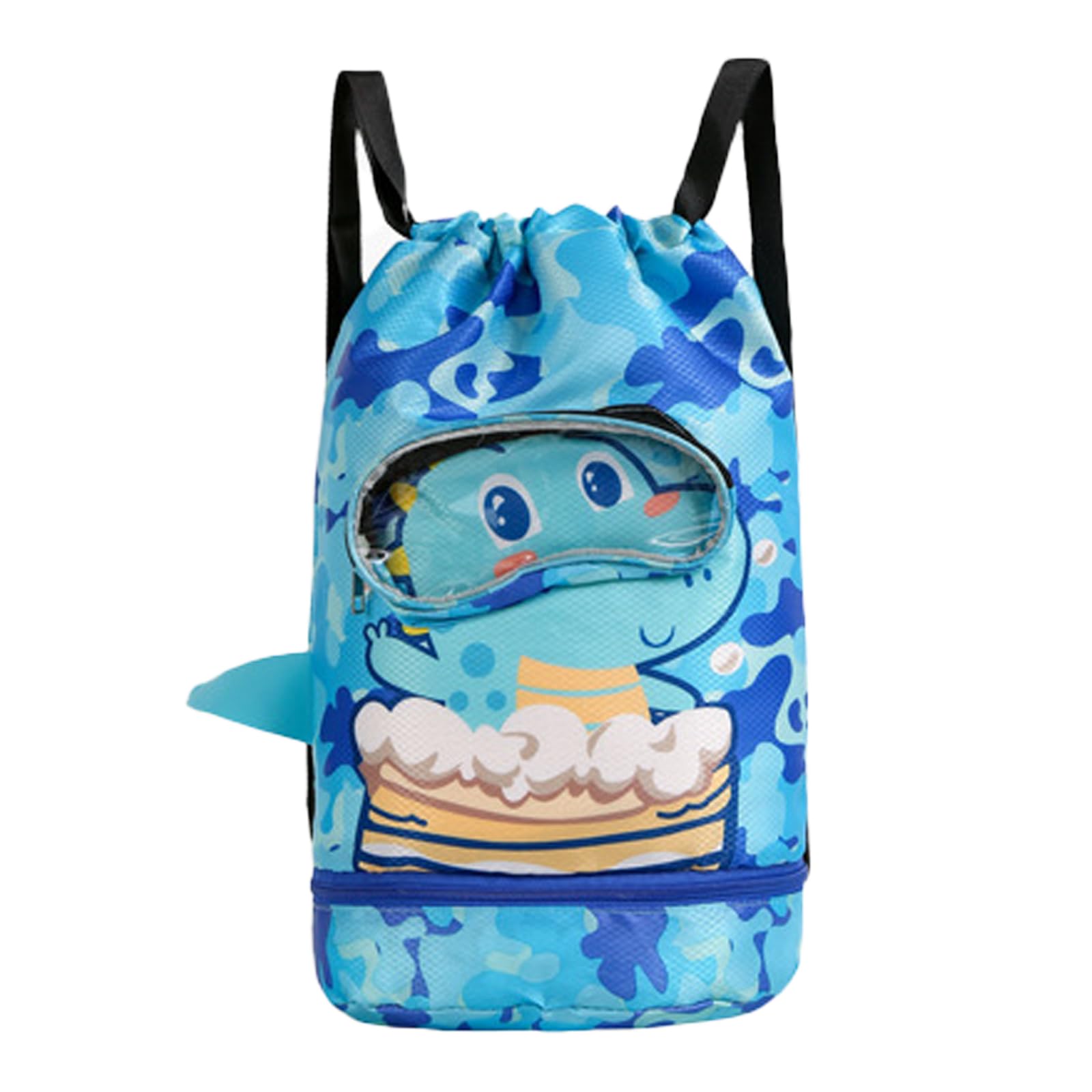 KASESSS Swimming Bags for Kids, Waterproof Drawstring Gym Bag, Large Capacity Swim Bag for Boy and Girl, Wet and Dry Sports Bag with Shoe and Goggle Pocket Sports Backpack for Beach Pool School