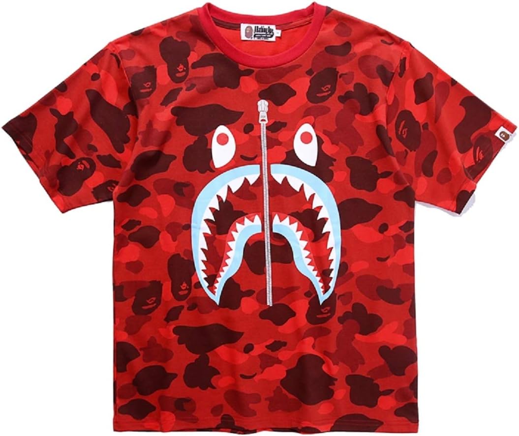 Juniors Casual Fashion Crewneck T Shirt Shark Camo Tees Tops for Teens