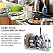 Lifewit Adjustable Pan Rack Pot Lid Holder, Cookware Bakeware Holder for Cabinet Worktop Storage, 18/10 Stainless Steel