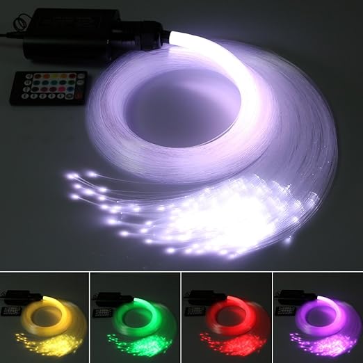 With 450pcs 0 75mm 2m Fibres 16w Rgbw Fibre Optic Light Star Ceiling Light Kit
