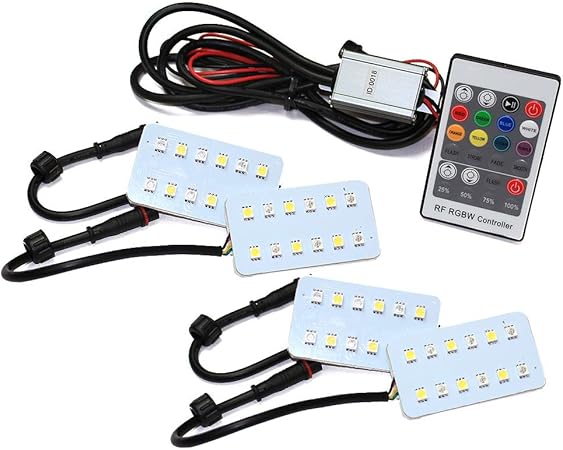 Amazon シェアスタイル Ledフットランプ Rgb8色 調光式 減光対応 リモコン付 どんな車種にも取付可能 K ルームランプ 車 バイク