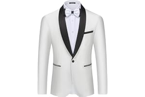 MAGE MALE Mens Tuxedo Jacket Shawl Lapel Suit Jacket Slim Fit Blazer Jacket for Dinner,Prom,Wedding