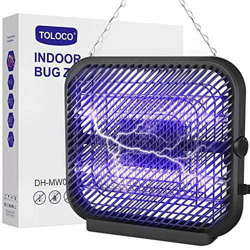 TOLOCO Bug Zapper Indoor Electric Mosquito Killer, Insect Killer Wall Mounting 360° Diffused