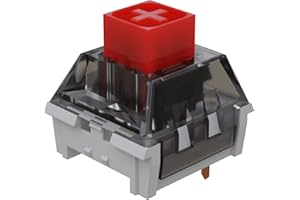 HK GAMING Kailh Box Mechanical Switches for MX Mechanical Gaming Keyboard | 50g Force | Linear | Plate Mounted | SMD 3 Pin RGB Switches for Backlit Keyboard | (65 PCS, Red)