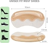 VivoFoot 2 Pairs Anti-Slip Heel Grips Gel Leather Back Cushions Beige view 5