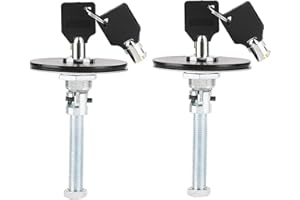 YOSOO HEALTH GEAR Car Engine Hood Cover Lock, Locking Hood Pins Key Kit, Car Universal Engine Hood Cover Lock Key Pin Kit Security Latch Pin (Black)