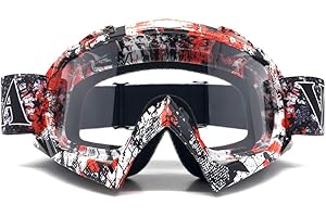 ZDATT Motocross Goggles, ATV Goggles Adult Dirt Bike MX Goggle Glasses and Anti Fog Ski Goggles