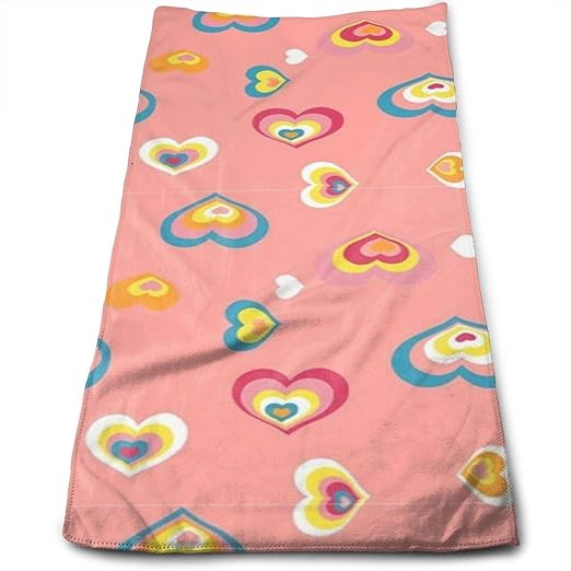 huibe Corazón de Color Toallas-Toallas de Cocina - Lavable a máquina