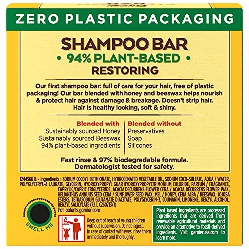 Garnier Whole Blends Honey Treasures Restoring Shampoo Bar for Dry