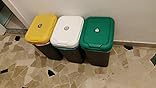 Tontarelli 82959 Cestino Per Plastica, Bianco, 10 Litri, Pratico E Resistente Per Casa E Ufficio
