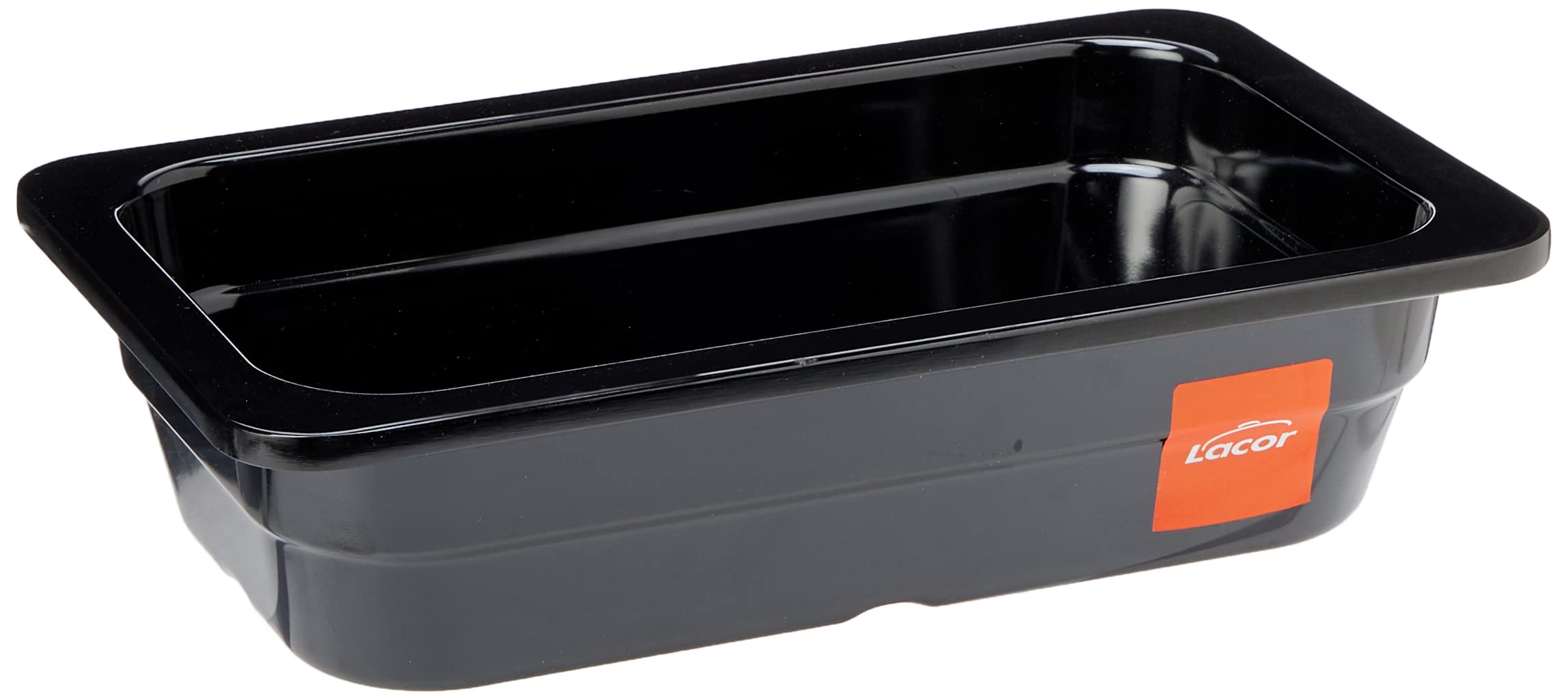 Lacor 66465J GN 1/4 Melamine Container, 1.9 Litre, Black