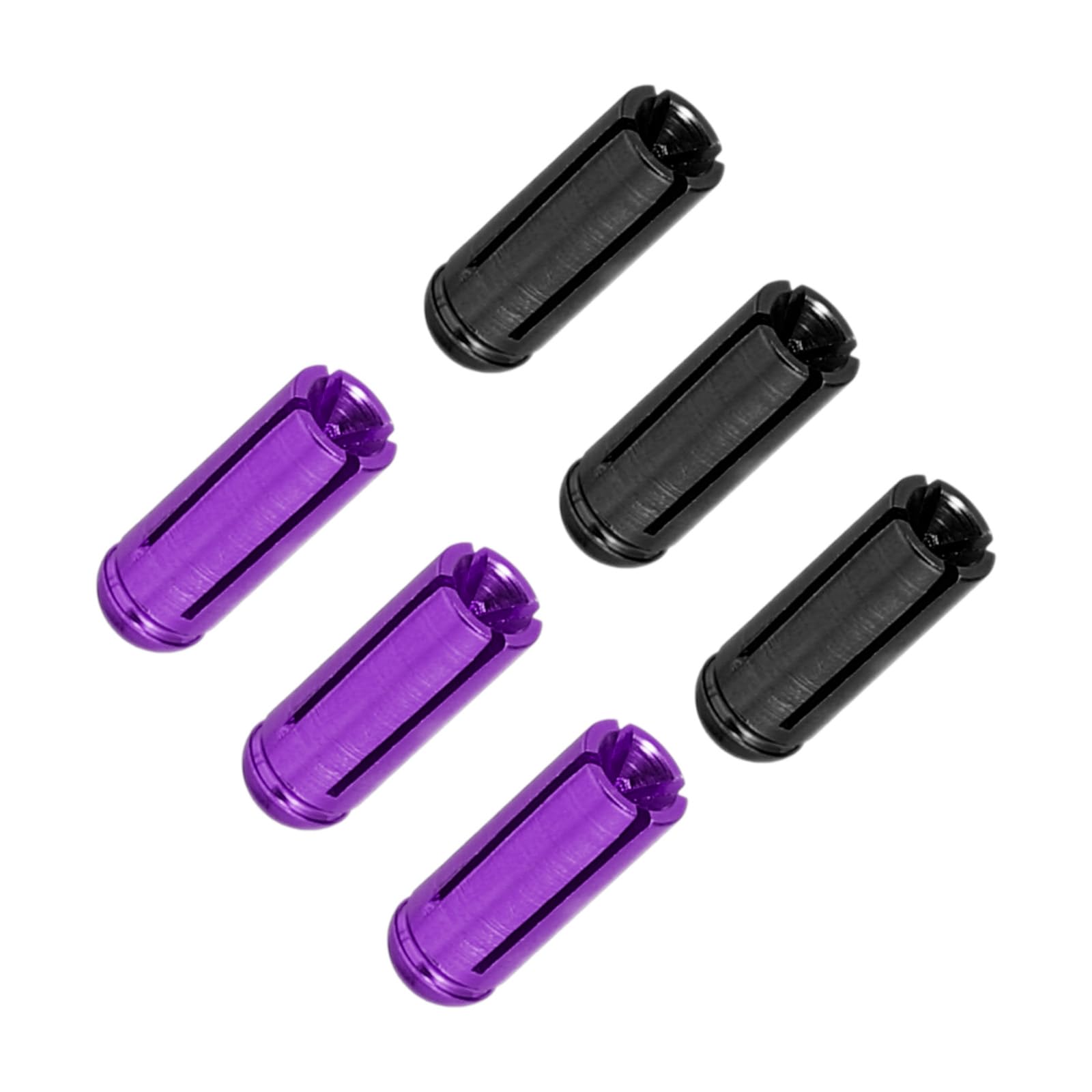 PATIKIL Dart Flight Protectors, 6 Pack Aluminum Dart Accessories for Enhanced Durability, Purple Black