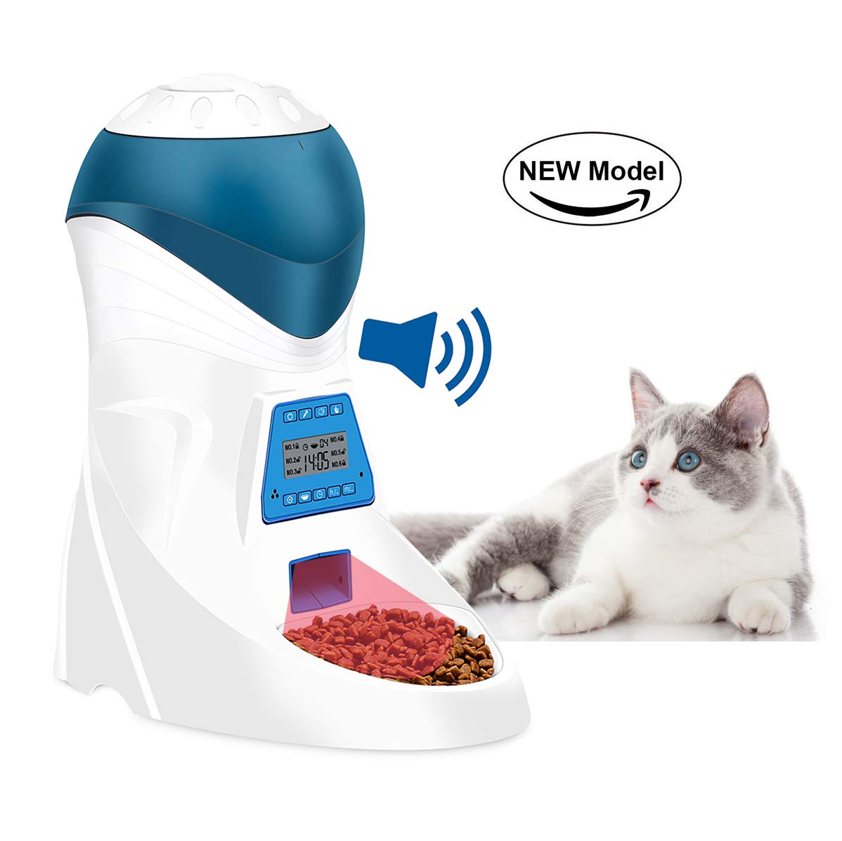 Jnwayb Automatic Pet Feeder Food Dispenser With Replacement Bowl 6